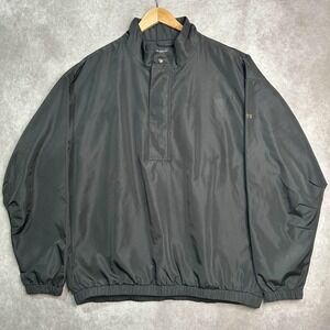 FootJoy DryJoys Men's XL Golf Jacket 1/4 Zip Lightweight Windjacket Black